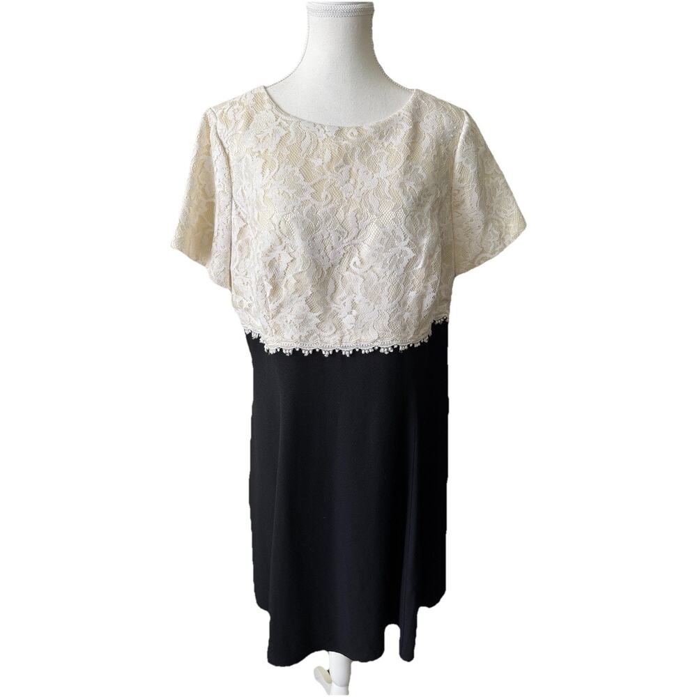 Vintage Gunne Sax Jessica McClintock Lace Dress 80’s Size 14W Made In USA